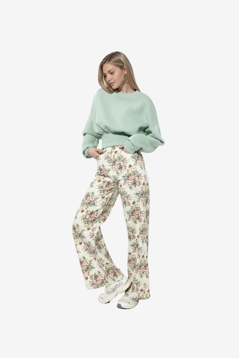 Busem BUSEM Women's Crop Crew Neck Sweatshirt