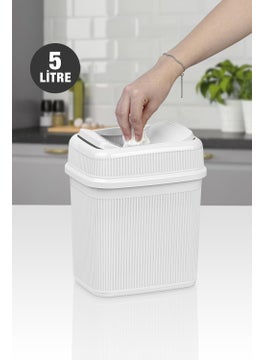 ‎okyanus Home Ocean Home White 5 Lt Wicked Trash Can  - Image 1