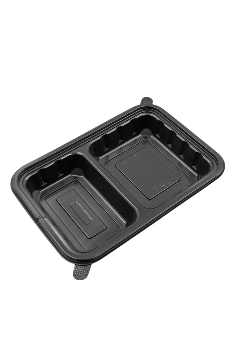 أ1 بلاست حاويات ميكروويف ذات سعة 38 أونصة من مادة A1 PLAST-P5050P - مقسمة إلى قسمين - Image 1