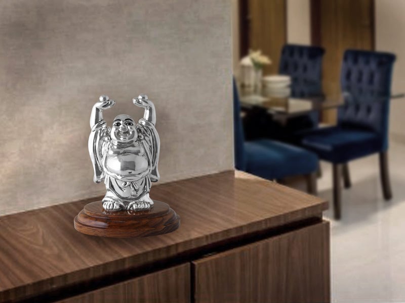 PRD CARATCAFE Pure Silver 999 Laughing Buddha Feng Shui for Diwali/New Year, Spiritual Worship, Wealth, Luck & Prosperity { NT Weight 20 Grams} - Image 3