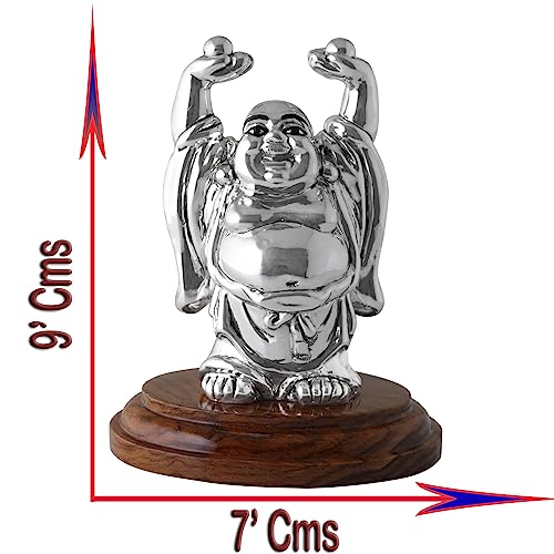 PRD CARATCAFE Pure Silver 999 Laughing Buddha Feng Shui for Diwali/New Year, Spiritual Worship, Wealth, Luck & Prosperity { NT Weight 20 Grams} - Image 4