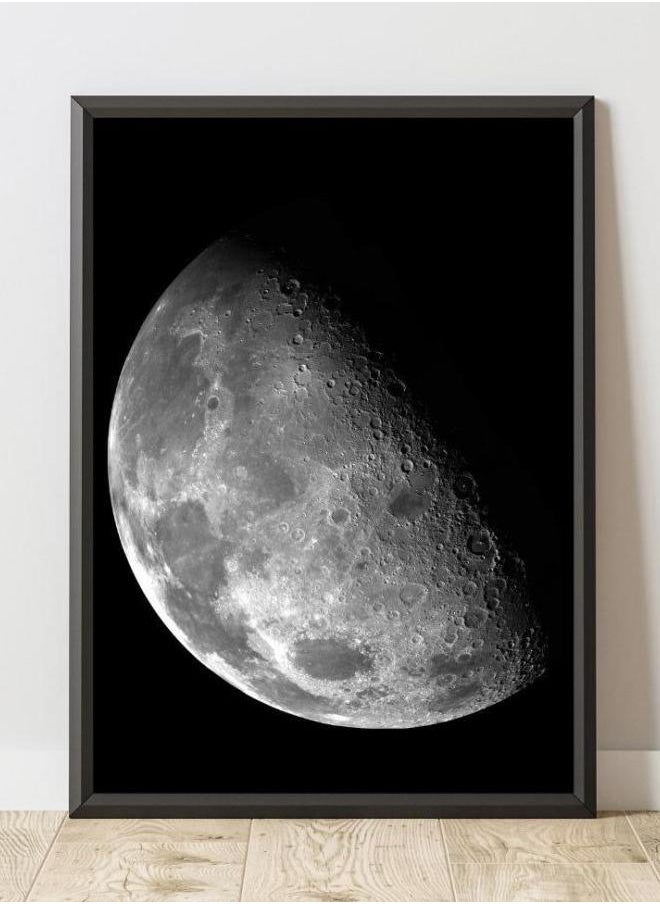 Generic - (Assembly frame) Moon Poster, Moon Print, Moon Wall Art, Space Poster, Space Print, Space Wall Art, NASA Poster, NASA Print, NASA Wall Art - Image 1