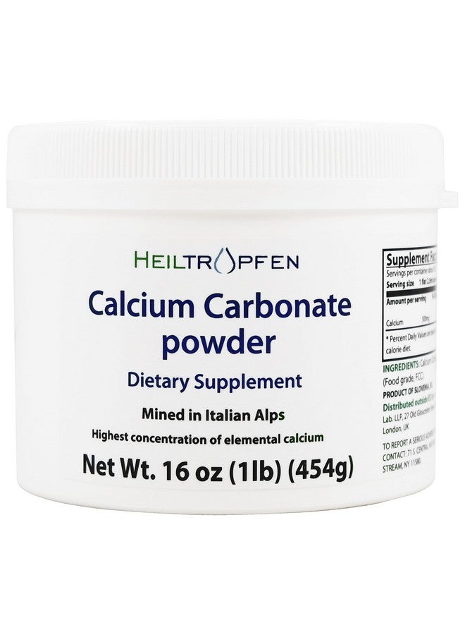 Heiltropfen Calcium Carbonate Powder | 1 Pound - 454 g | Dietary Supplement | Highest Purity Limestone | CaCO3 | Heiltropfen® - Image 1