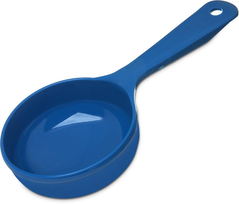 CFS 493114 Solid Short Handle Portion Control Spoon 8 oz Blue