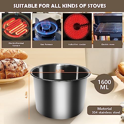 Artcome طقم وعاء ذوبان مزدوج من آرتكوم - 600 مل/0.6QT وعاء ذوبان الشوكولاتة، 1600 مل/1.7QT وعاء من الفولاذ المقاوم للصدأ، ملاعق تزيين، ملعقة سيليكون وأداة غمس لذوبان الشوكولاتة، الحلوى، الصابون - Image 5