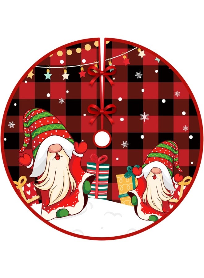 مايل ميلو تنورة شجرة الكريسماس بقطر 90 سم، سجادة شجرة مصنوعة يدويًا لتزيين قاعدة شجرة الكريسماس، مريلة لتزيين شجرة الكريسماس وزينة المنزل (النمط 3) - Image 1