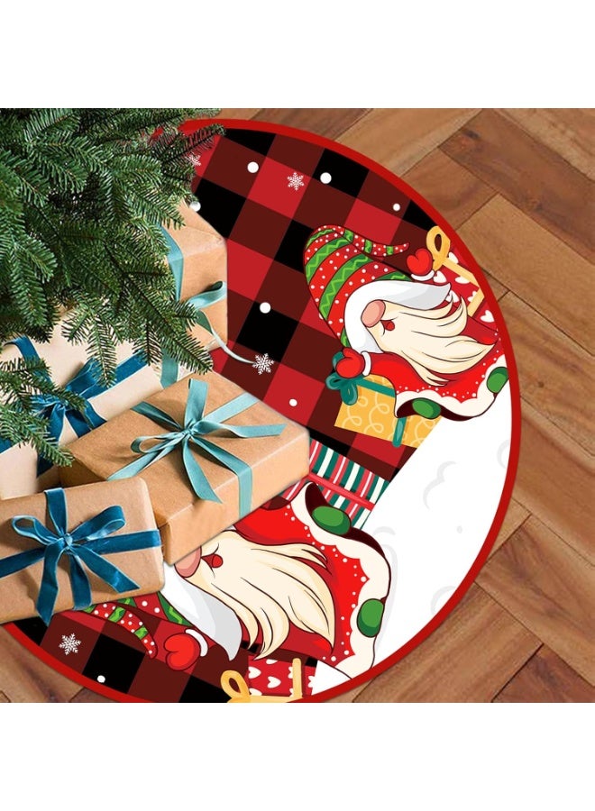 مايل ميلو تنورة شجرة الكريسماس بقطر 90 سم، سجادة شجرة مصنوعة يدويًا لتزيين قاعدة شجرة الكريسماس، مريلة لتزيين شجرة الكريسماس وزينة المنزل (النمط 3) - Image 3