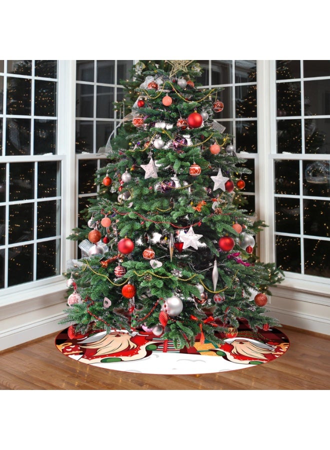 مايل ميلو تنورة شجرة الكريسماس بقطر 90 سم، سجادة شجرة مصنوعة يدويًا لتزيين قاعدة شجرة الكريسماس، مريلة لتزيين شجرة الكريسماس وزينة المنزل (النمط 3) - Image 5