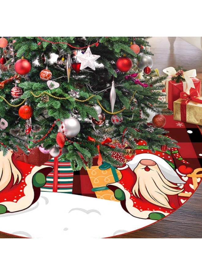 مايل ميلو تنورة شجرة الكريسماس بقطر 90 سم، سجادة شجرة مصنوعة يدويًا لتزيين قاعدة شجرة الكريسماس، مريلة لتزيين شجرة الكريسماس وزينة المنزل (النمط 3) - Image 4