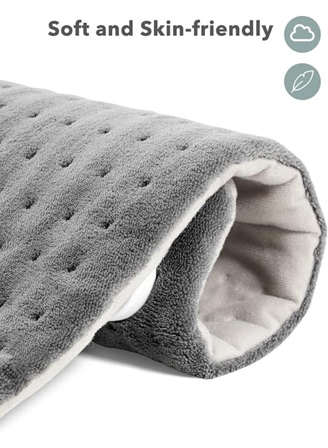 وسادة تدفئة كهربائية ذكية 30 × 60 سم - إغلاق تلقائي و 6 مستويات حرارة - تسخين سريع وقماش فائق النعومة لآلام الرقبة والساقين - Image 2