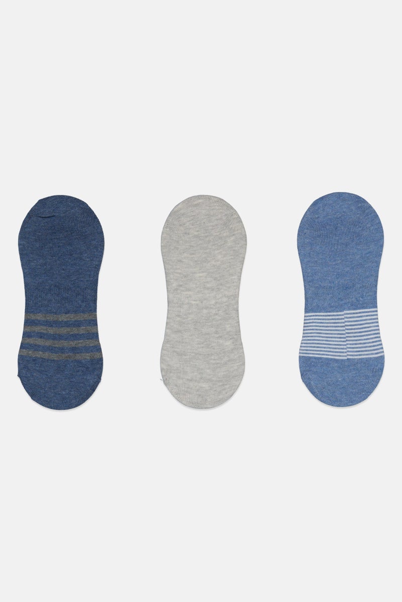 Rocawear Men 3 Pairs Brand Logo Invisible Socks, Multicolor - Image 2