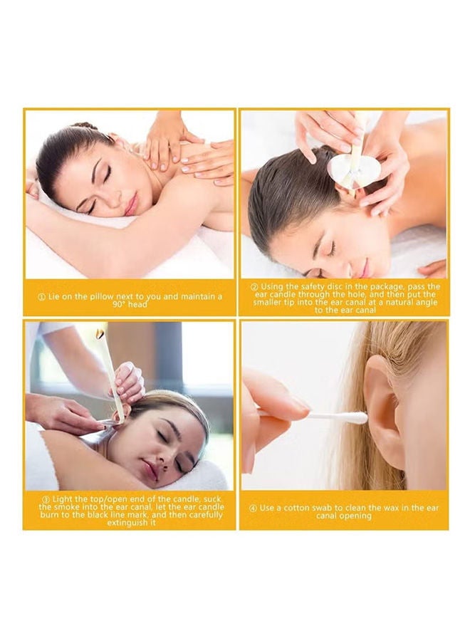 S-Color 10 قطع شموع الأذن شمع العسل الطبيعي الشمع تدليك الأذن تنظيف إزالة شمع الأذن الاسترخاء الشمعدانات العلاج النقي عدة  - Image 2