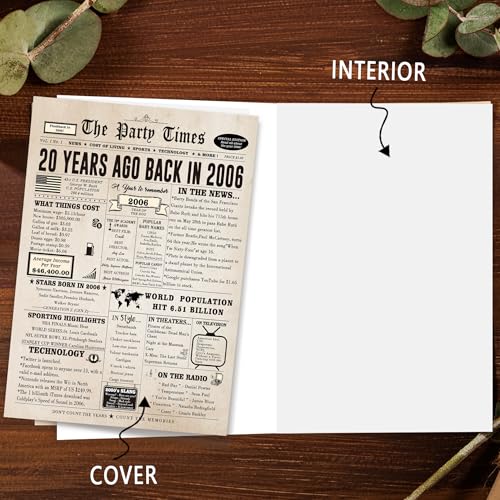Ziwenhu Funny 20th Birthday Card for Him Her, Happy 20 Year Old Birthday Decorations Gifts for Girls Boys,Good 20 Birthday Idea for Son Daughter Friends - Image 3