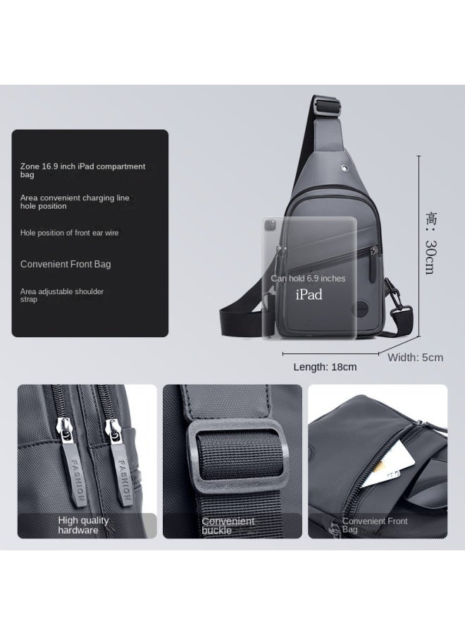 SAFIYA Qixi Festival Gift】sports Bag, Crossbody Sling Bag For Men, Multi-pocket Phone Bag, Lightweight Chest Bag, Men's Waist Pack Gift - Image 4