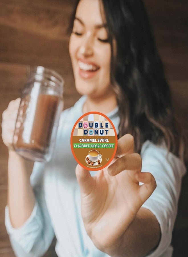Double Donut Coffee Caramel Swirl Medium Roast Decaf Flavored Coffee Pods for Keurig K Cups Makers from Double Donut, 24 Capsules - Image 3