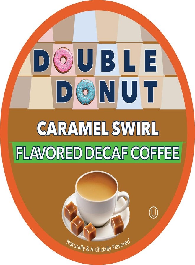 Double Donut Coffee Caramel Swirl Medium Roast Decaf Flavored Coffee Pods for Keurig K Cups Makers from Double Donut, 24 Capsules - Image 2