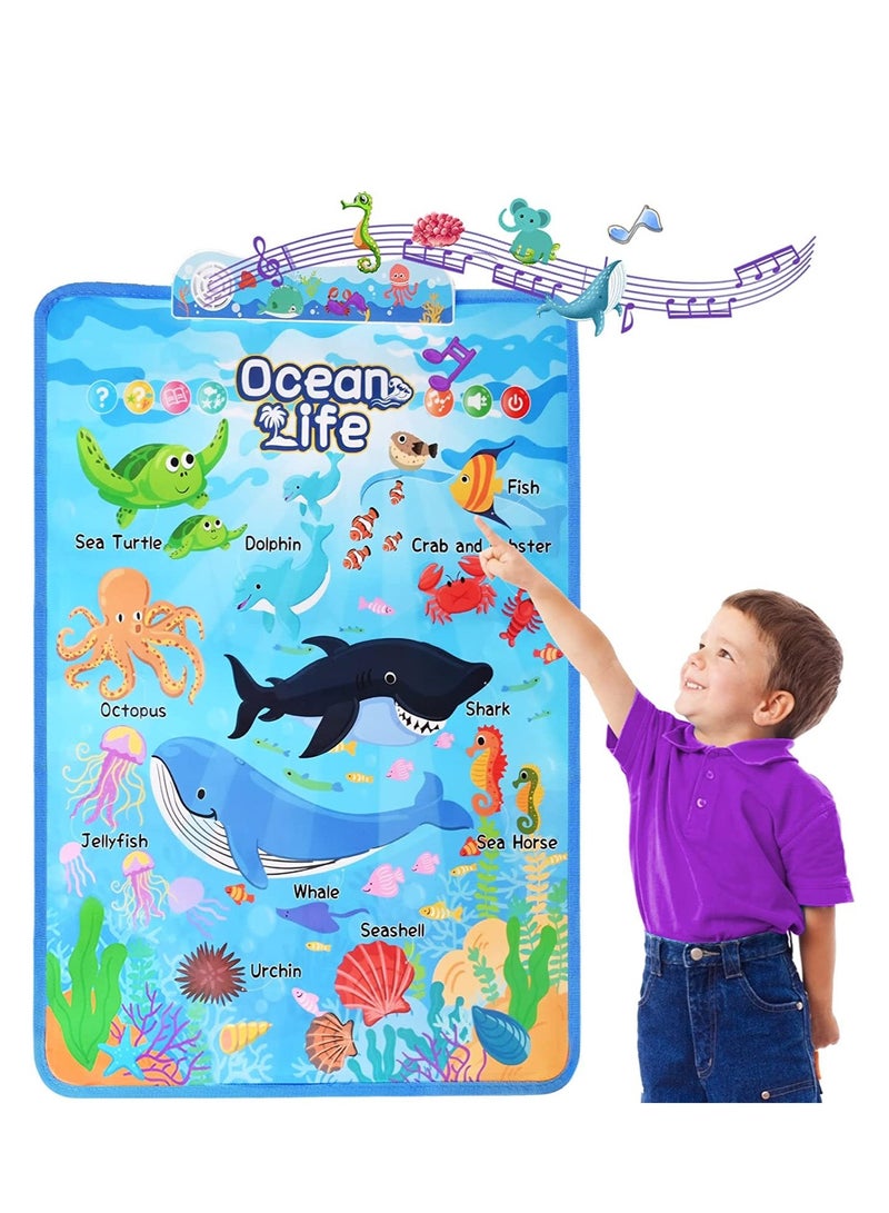 UKR Educational Talking Poster for Kids – Ocean Life Musical Learning Toy for Toddlers & Babies | Interactive Fun Learning Toy | Early Learning Educational Tool | Kids Ocean Animals Poster with Sound - Image 1