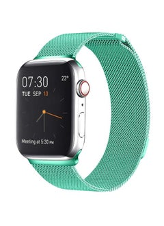 Replacement Strap Milanese Loop Magnetic Stainless Steel Watch Band for Apple Watch Ultra 49mm&Watch Ultra 2 49mm / Series 9&8&7 45mm / SE 3&SE 2&6&SE&5&4 44mm / 3&2&1 42mm Mint Green