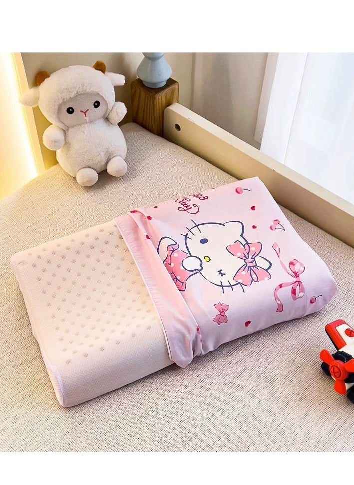 Sanrio Hello Kitty cartoon pattern natural latex pillow children's pillow suitable for 2-12 years old (size: 27cm × 44cm; includes: pure cotton pillowcase + latex pillow core) - pzsku/Z6BAFEF60151884CBDC0DZ/45/_/1736404212/30b56c3b-f24f-4dee-906d-8bc83ccceba3