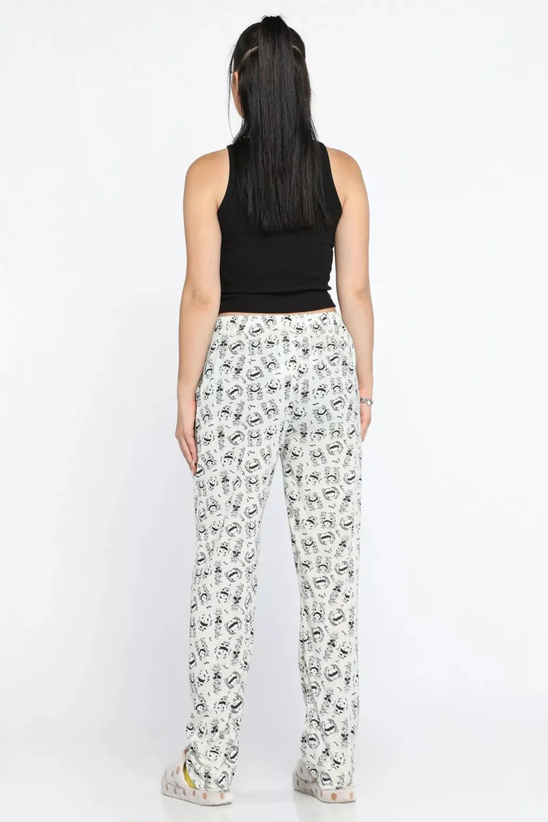 جولسلي Women's Elastic Waist Patterned Pajama Bottoms