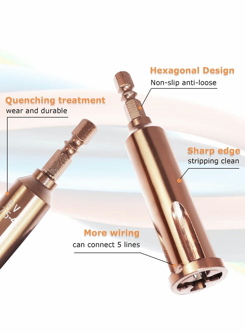 SOLARAE Wire Twisting Tools, Wire Stripper and Twister, Quick Connector Twist Wire Tool, 4 Square and 2.5 Square, 2~5 Way Twister Wire, for Stripping and Twisting Wire Cable at the Same Time - Image 2