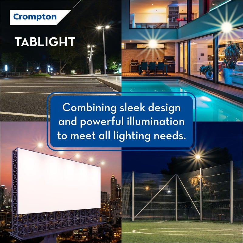 Crompton TabLight Outdoor Waterproof LED Flood Lights 50W IP 65 Warm White Pack of 1 Wide Beam Angle BIS Approved for Garage Parking Shops Outdoor Lighting 2 Years Waranty - Image 4