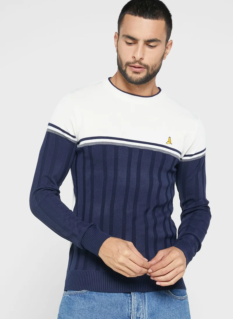 BRAVE SOUL Bravesoul Crew Neck Sweater With Contrast