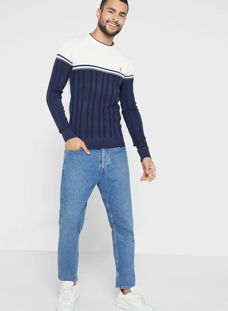 BRAVE SOUL Bravesoul Crew Neck Sweater With Contrast
