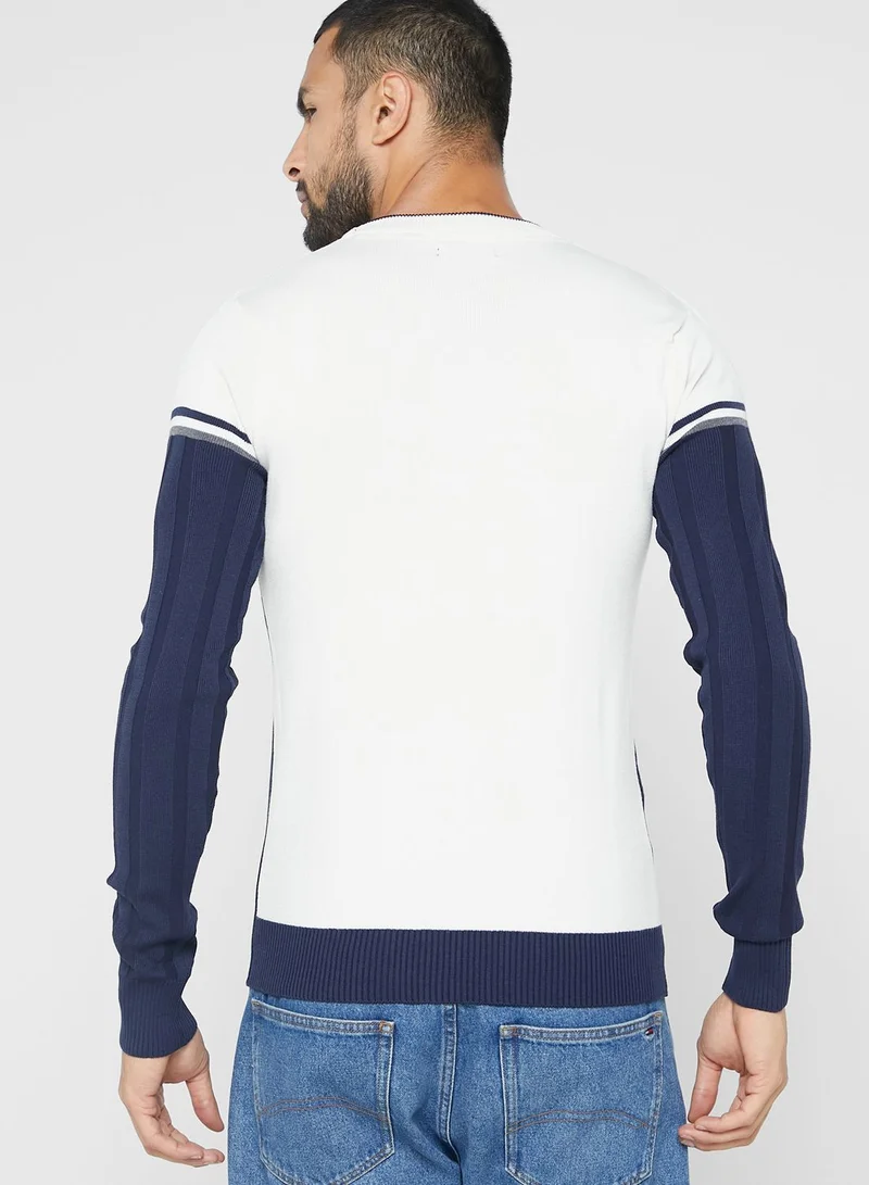 BRAVE SOUL Bravesoul Crew Neck Sweater With Contrast
