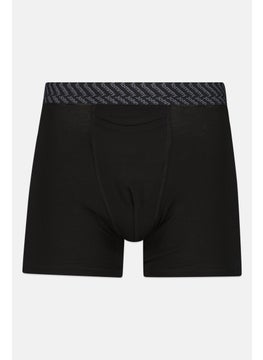 Tommy John Men 2 Pieces 4 Inseam Brand Logo Boxer Briefs, Black/White  - Image 3