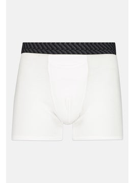 Tommy John Men 2 Pieces 4 Inseam Brand Logo Boxer Briefs, Black/White  - Image 2