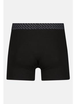 Tommy John Men 2 Pieces 4 Inseam Brand Logo Boxer Briefs, Black/White  - Image 4