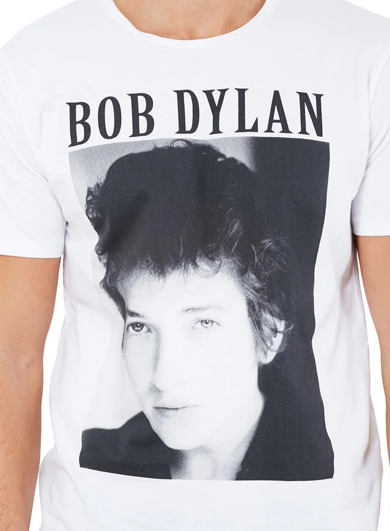 Selected Homme Bob Dylan Print T-Shirt