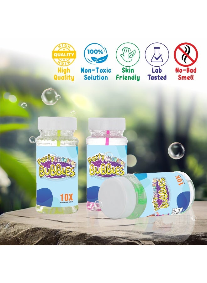 Chanak Bubble Liquid Solution Bottle, Colorful Bubbles Solution Refill Bottle, Bubble Maker Liquid for Guns & Camera for Kids Above 3 Years,  Bubble Solution (3 x 100ml) - Image 4