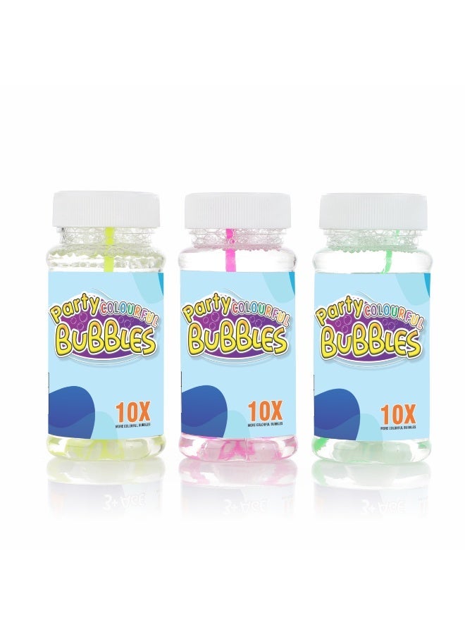 Chanak Bubble Liquid Solution Bottle, Colorful Bubbles Solution Refill Bottle, Bubble Maker Liquid for Guns & Camera for Kids Above 3 Years,  Bubble Solution (3 x 100ml) - Image 2