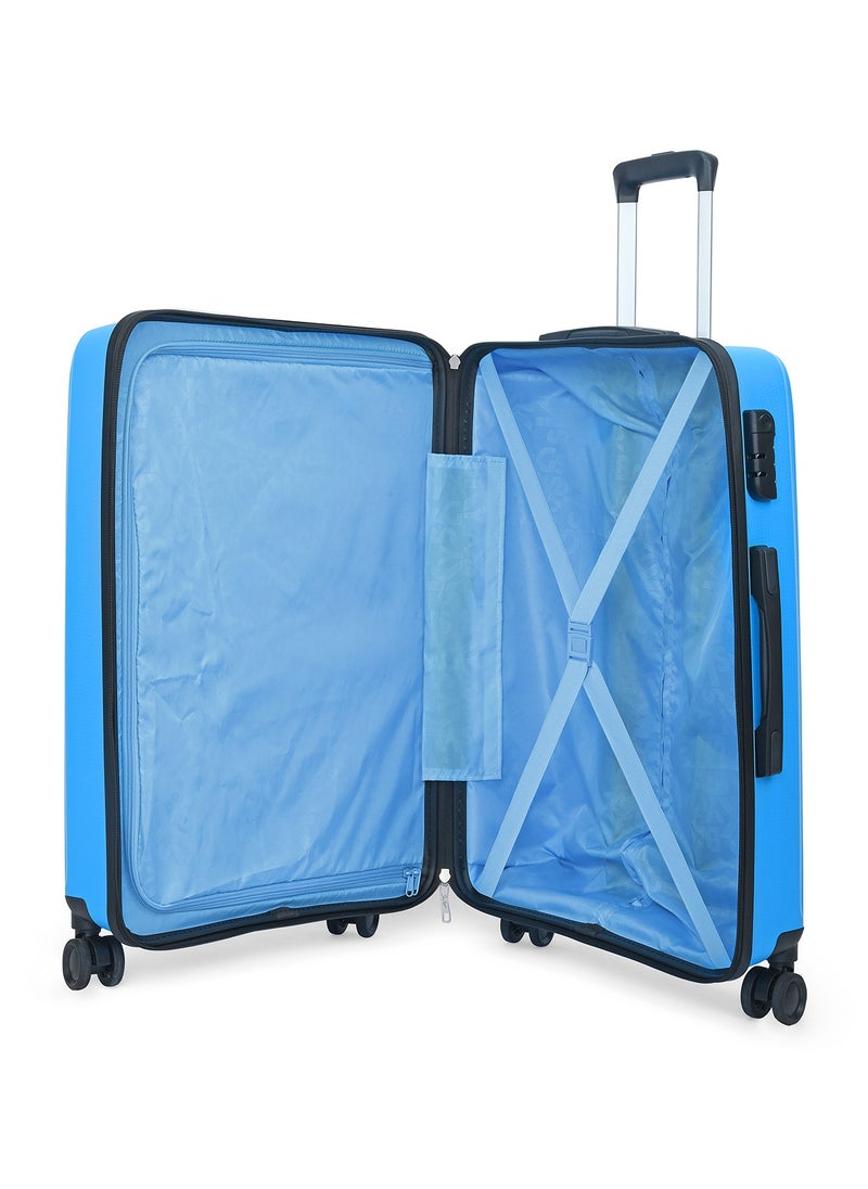 Skybags - Set of 3 Polypropylene Solid Pattern Maxx 8W Luggage Trolly 360°|4 Wheeler| Cabin-55cm Medium-67, Large-79cm, Blue - Image 1