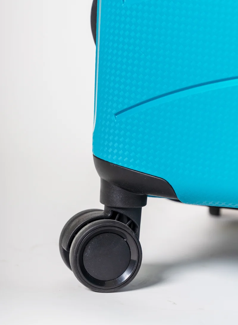 سكاي باجز مجموعة من 3 حقائب أمتعة من مادة البولي بروبيلين بنمط ثابت Maxx 8W 360 درجة|4 عجلات| المقصورة-55 سم متوسط-67، كبير-79 سم، أزرق