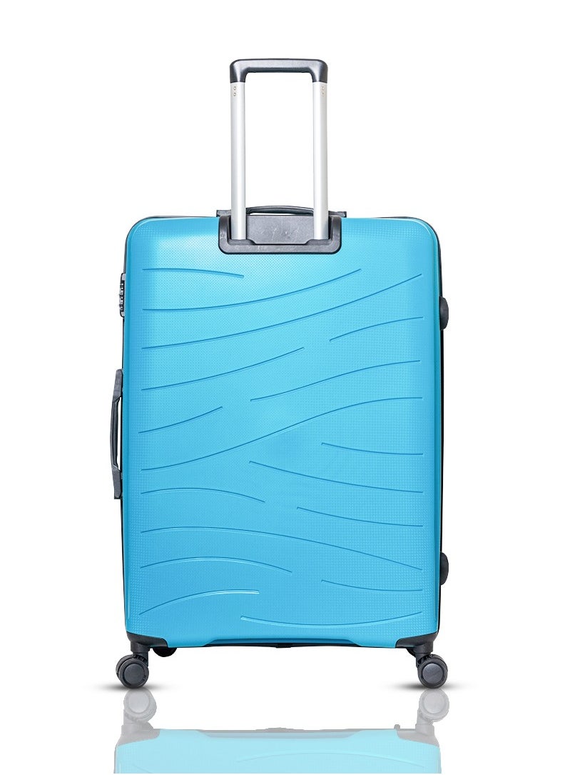 Skybags - Set of 3 Polypropylene Solid Pattern Maxx 8W Luggage Trolly 360°|4 Wheeler| Cabin-55cm Medium-67, Large-79cm, Blue - Image 1