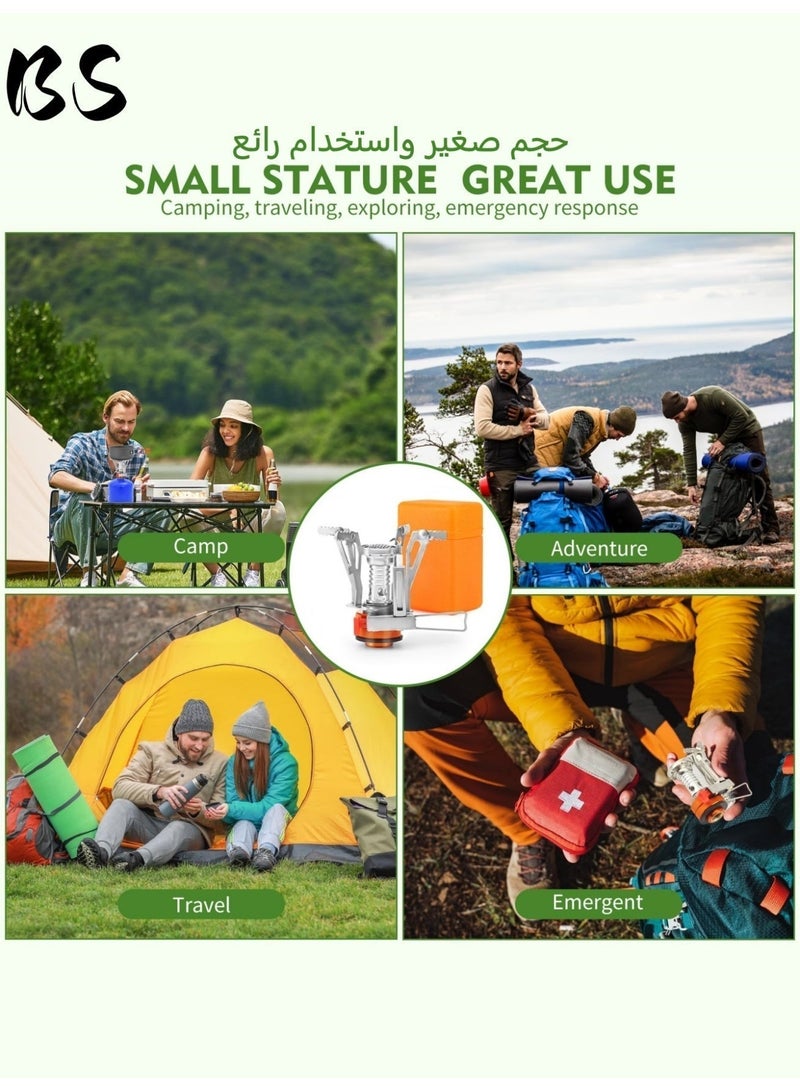 BS 3000W Portable Windproof Foldable Camping Stove | Backpacking Stove | Piezoelectric Ignition | Stable Support | Suitable for Camping, Hiking, Outdoor Adventures, and Cooking | Folds into the palm of your hand - Image 5