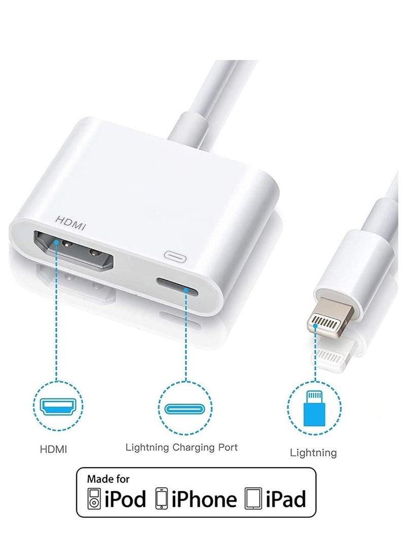 Generic - [Apple MFi Certified] Lightning to HDMI Adapter for iPhone to TV – 1080P Digital AV Adapter Sync Screen Connector Cable - Image 1
