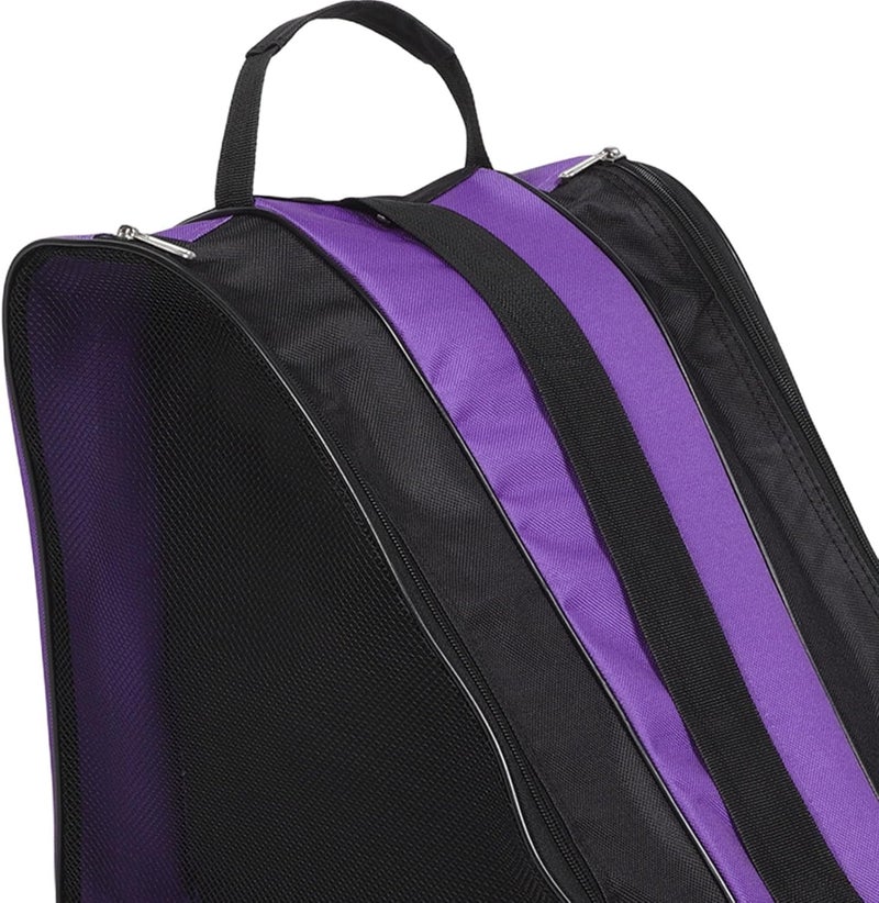 2 Pcs Roller Skate Bag and Ice Skate Bag Lightweight Portable Storage with Ergonomic Shoulder Strap for Women Purple Carrying Case for Outdoor Skating - Image 3