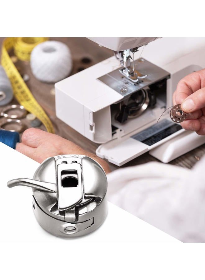 WILLBOND 3 Pieces Sewing Machine Bobbin Case and 15 Pieces Sewing Machine Bobbins Metal Sewing Bobbins for Craft Sewing, Compatible with Front Loading 15 Class Machines - Image 3