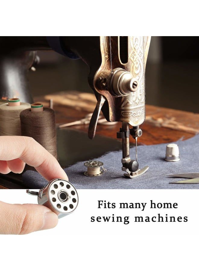 WILLBOND 3 Pieces Sewing Machine Bobbin Case and 15 Pieces Sewing Machine Bobbins Metal Sewing Bobbins for Craft Sewing, Compatible with Front Loading 15 Class Machines - Image 5