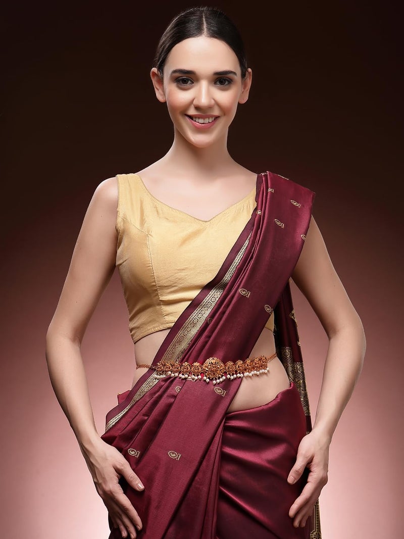 Shining Diva Fashion Kamar Band for Women Kamarband Kamarbandh for Saree Wedding Lehenga Belly Chain Temple Jewellery Set Latest Stylish Design Fancy Traditional - Image 3