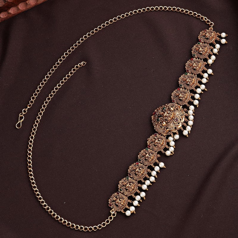 Shining Diva Fashion Kamar Band for Women Kamarband Kamarbandh for Saree Wedding Lehenga Belly Chain Temple Jewellery Set Latest Stylish Design Fancy Traditional - Image 5