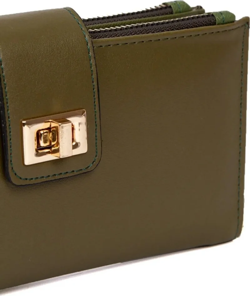 Newish Polo Women's Khaki Soft Texture Card Holder and Wallet newpolo049