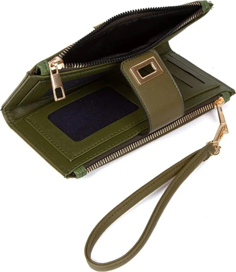 Newish Polo Women's Khaki Soft Texture Card Holder and Wallet newpolo049