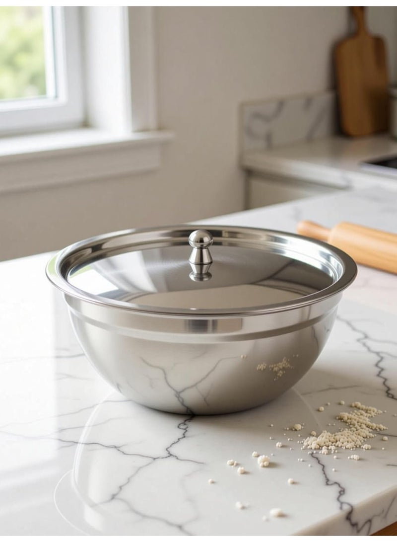 Prabha Premium Stainless Steel German Bowl 14 Cm Steel Bowl Stainless Steel Mixing Bowl (Silver, Pack of 1) - Image 1
