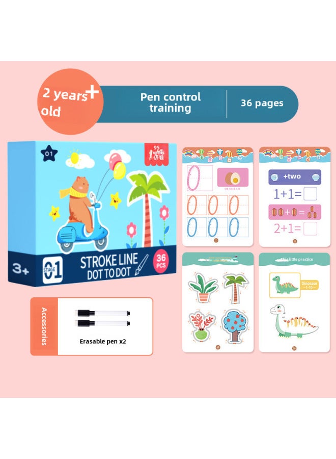 Source Manufacturer Pen Control Training Copybook Concentration Training Drawing Red Logical Thinking Puzzle Early Education Book - Image 1