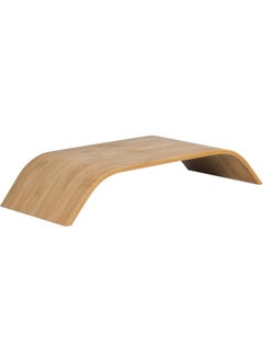 Computer Elevated Rack Display Screen Support Bracket Pad High Base Desktop Storage Shelf Office Desktop Storage Rack-Color:Bamboo Color